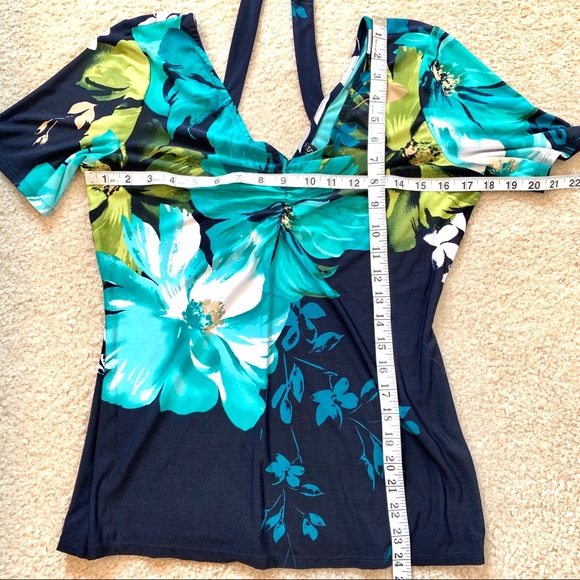 VENUS Jersey Knit Floral Strappy Back Blouse—SZ. M - Picture 13 of 14